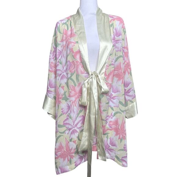 Victoria's Secret NOS floral kimono robe One Size 90's gold label
